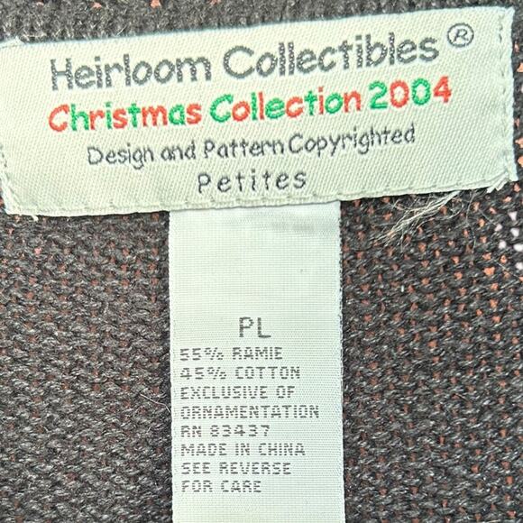 Heirloom Collectibles Women's Vintage Christmas Collection 2004 Sweater Size PL - Picture 7 of 9